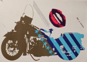 Harley Davidson flag & lips